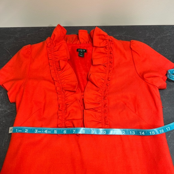 J. Crew Red Ruffle Mini Dress - Picture 10 of 12